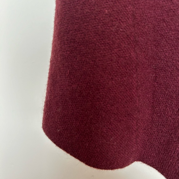 Anthropologie Burgundy Wool Coat, with Tie Belt - Picture 6 of 11